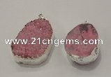 NGP1008 25*35mm - 35*45mm freeform druzy agate beads pendant