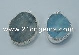 NGP1010 25*35mm - 35*45mm freeform druzy agate beads pendant