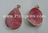 NGP1020 25*35mm - 35*45mm freeform druzy agate beads pendant