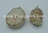 NGP1024 25*35mm - 35*45mm freeform druzy agate beads pendant