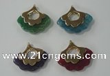 NGP1074 8*25*28mm agate gemstone pendants with brass setting