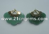 NGP1078 8*40*50mm gree aventurine pendants with brass setting