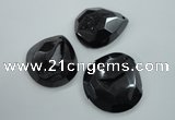 NGP1131 40*45 - 50*55mm faceted teardrop plated druzy agate pendants