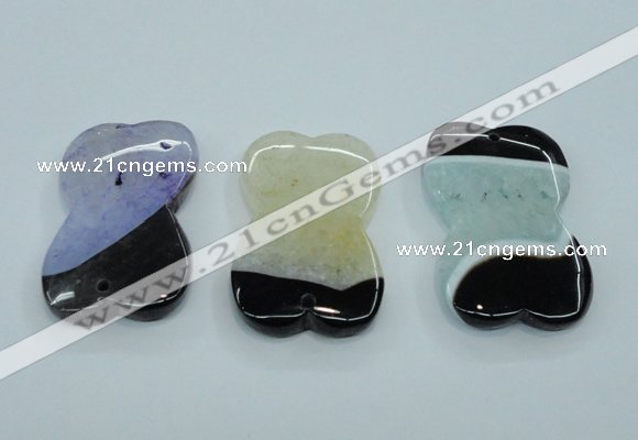 NGP1165 30*50mm freeform druzy agate pendants wholesale