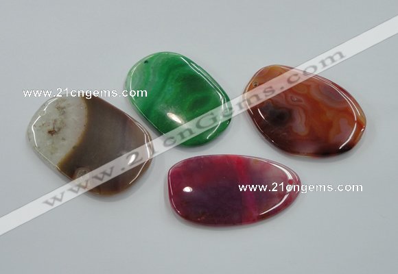 NGP1170 35*50mm - 45*70mm freeform agate gemstone pendants wholesale