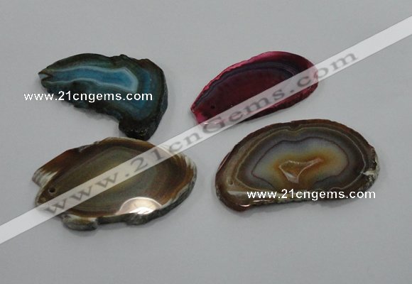 NGP1190 35*50mm - 40*70mm freeform agate gemstone pendants wholesale