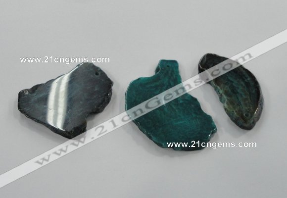 NGP1196 30*50mm - 40*70mm freeform agate gemstone pendants wholesale