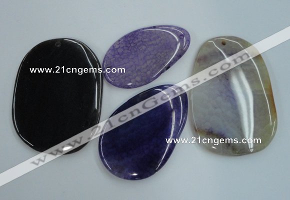 NGP1237 35*50mm - 50*70mm freeform agate gemstone pendants wholesale