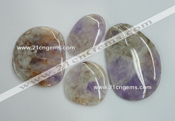 NGP1239 40*50mm - 60*80mm freeform lavender amethyst pendants wholesale