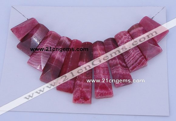 NGP124 Dyed rhodochrosite gemstone pendants set jewelry wholesale