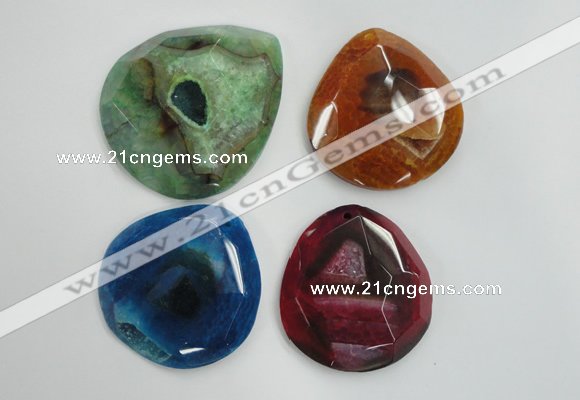 NGP1252 40*50mm - 55*65mm freeform agate gemstone pendants wholesale