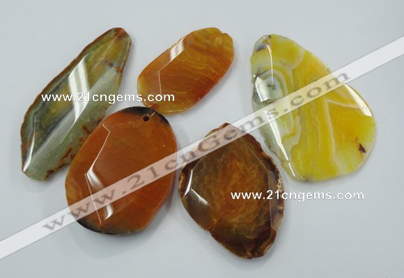 NGP1256 25*40mm - 50*65mm freeform agate gemstone pendants wholesale