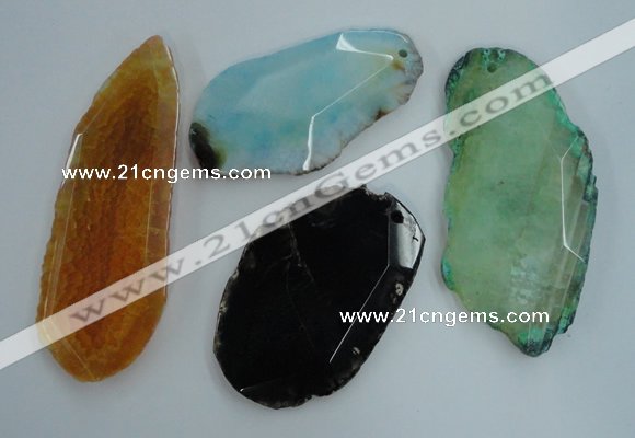 NGP1264 35*45mm - 45*65mm freeform agate gemstone pendants wholesale