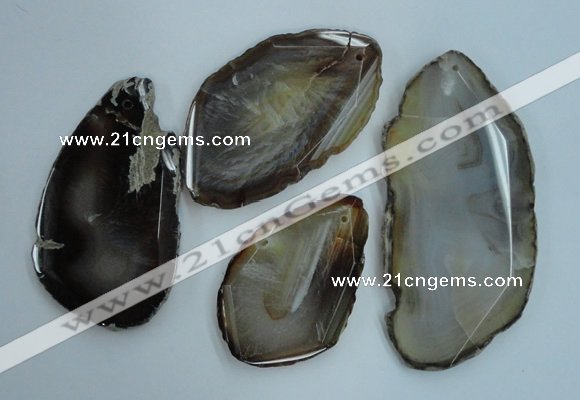 NGP1266 40*55mm - 60*80mm freeform agate gemstone pendants wholesale