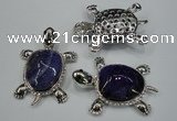 NGP1299 43*60mm tortoise agate pendants with crystal pave alloy settings