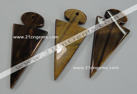 NGP1311 25*60mm – 32*65mm yellow tiger eye pendants wholesale