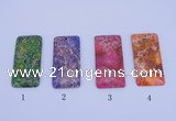 NGP135 5pcs 30*60mm rectangle dyed imperial jasper gemstone pendants