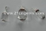 NGP1356 15*30mm - 20*35mm faceted nuggets white crystal pendants