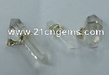 NGP1361 12*35mm - 16*55mm faceted nuggets white crystal pendants