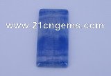 NGP137 2pcs 30*40mm rectangle dyed blue lace agate gemstone pendants