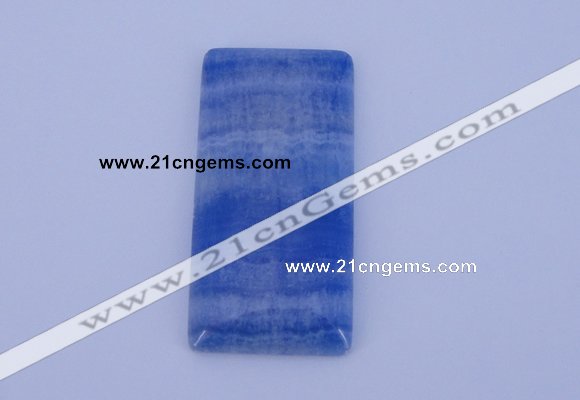 NGP137 2pcs 30*40mm rectangle dyed blue lace agate gemstone pendants