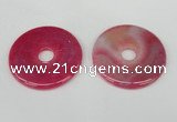 NGP1371 7*50mm - 8*55mm donut agate gemstone pendants