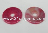 NGP1371 7*50mm - 8*55mm donut agate gemstone pendants