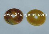 NGP1372 7*50mm - 8*55mm donut agate gemstone pendants