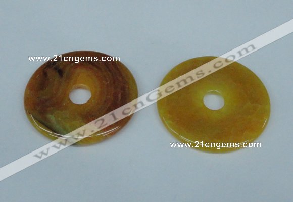 NGP1372 7*50mm - 8*55mm donut agate gemstone pendants