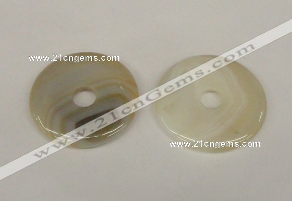 NGP1376 7*50mm - 8*55mm donut agate gemstone pendants