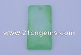 NGP138 2pcs 30*40mm rectangle dyed white jade gemstone pendants