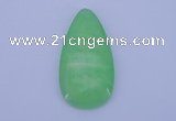 NGP140 2pcs 30*60mm teardrop dyed white jade gemstone pendants