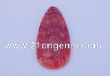 NGP141 2pcs 30*60mm teardrop dyed rhodochrosite gemstone pendants