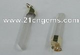 NGP1420 9*50mm - 11*60mm stick white crystal gemstone pendants