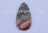 NGP144 2pcs 30*60mm teardrop picasso jasper gemstone pendants