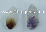 NGP1442 20*45mm - 25*55mm nuggets amethyst & citrine pendants