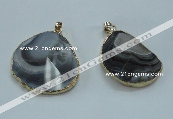 NGP1449 30*40mm - 35*45mm freeform botswana agate pendants