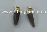 NGP1453 6*20mm - 9*30mm bullet agate gemstone pendants wholesale