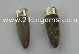 NGP1455 11*35mm - 13*45mm bullet agate gemstone pendants wholesale