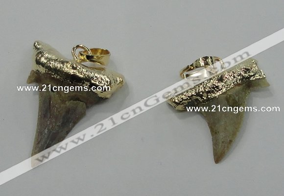 NGP1457 15*20mm - 20*30mm shark teeth pendants wholesale