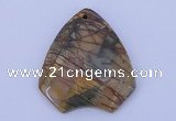 NGP146 2pcs 40*44mm fashion picasso jasper gemstone pendants