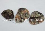 NGP1462 40*50mm - 50*70mm freeform ocean agate pendant wholesale
