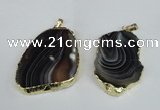 NGP1463 35*45mm - 45*55mm freeform botswana agate pendants