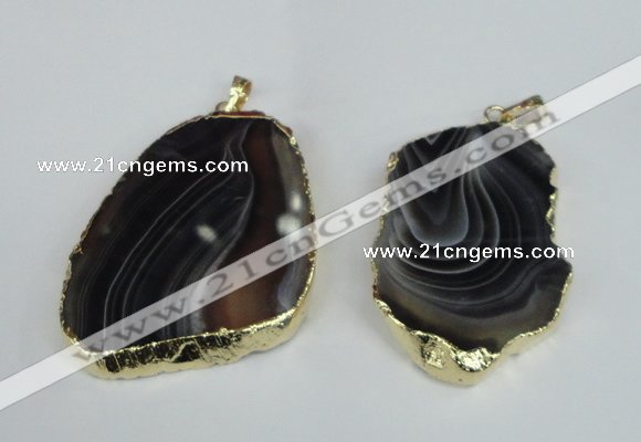 NGP1463 35*45mm - 45*55mm freeform botswana agate pendants