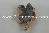 NGP1468 30*35mm - 35*40mm starfish druzy amethyst gemstone pendants