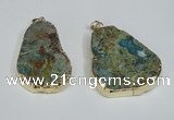 NGP1471 30*40mm - 40*50mm freeform chrysocolla gemstone pendants