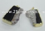 NGP1476 25*40mm - 30*40mm freeform druzy amethyst pedants