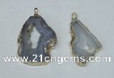 NGP1478 30*45mm - 40*55mm freeform blue lace agate pedants