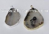 NGP1481 35*45mm - 45*55mm freeform montana agate pendants