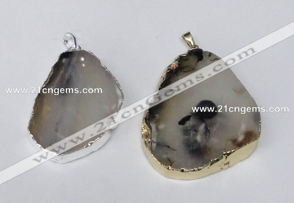 NGP1481 35*45mm - 45*55mm freeform montana agate pendants